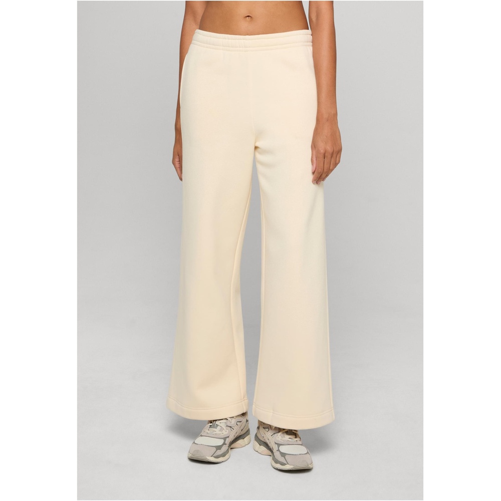 Urban Classics - Fluffy wideleg Dames joggingbroek - Creme